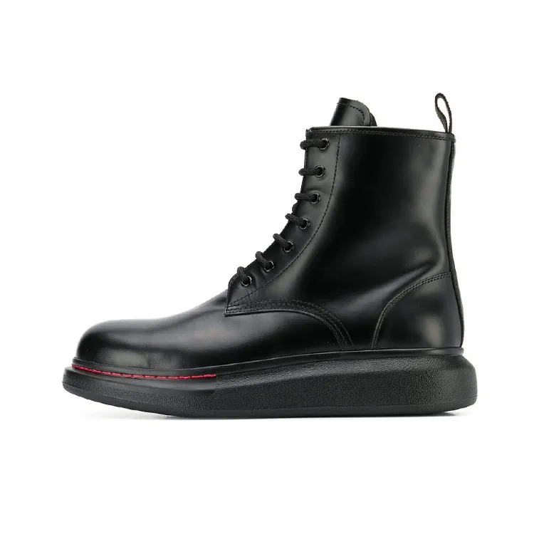 Alexander McQueen Ankle Leather Boot 'Black'