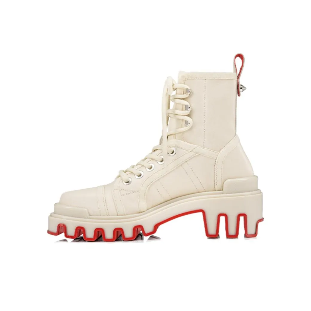 CL LUBOTING Panaroot Dune Ankle Boots Women's White