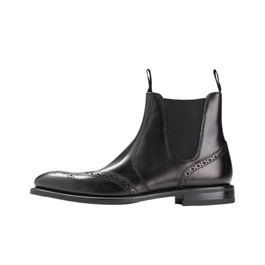 LOAKE Ankle Length Chelsea Boots Men's Black