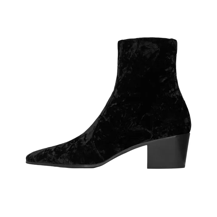 SAINT LAURENT Ankle Boots 6cm Men's Black