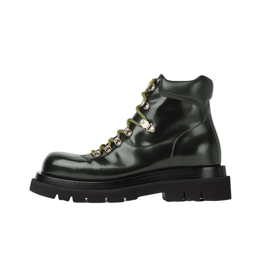 Bottega Veneta Lug Short Ankle Boots 5.5cm Men's Dark Green