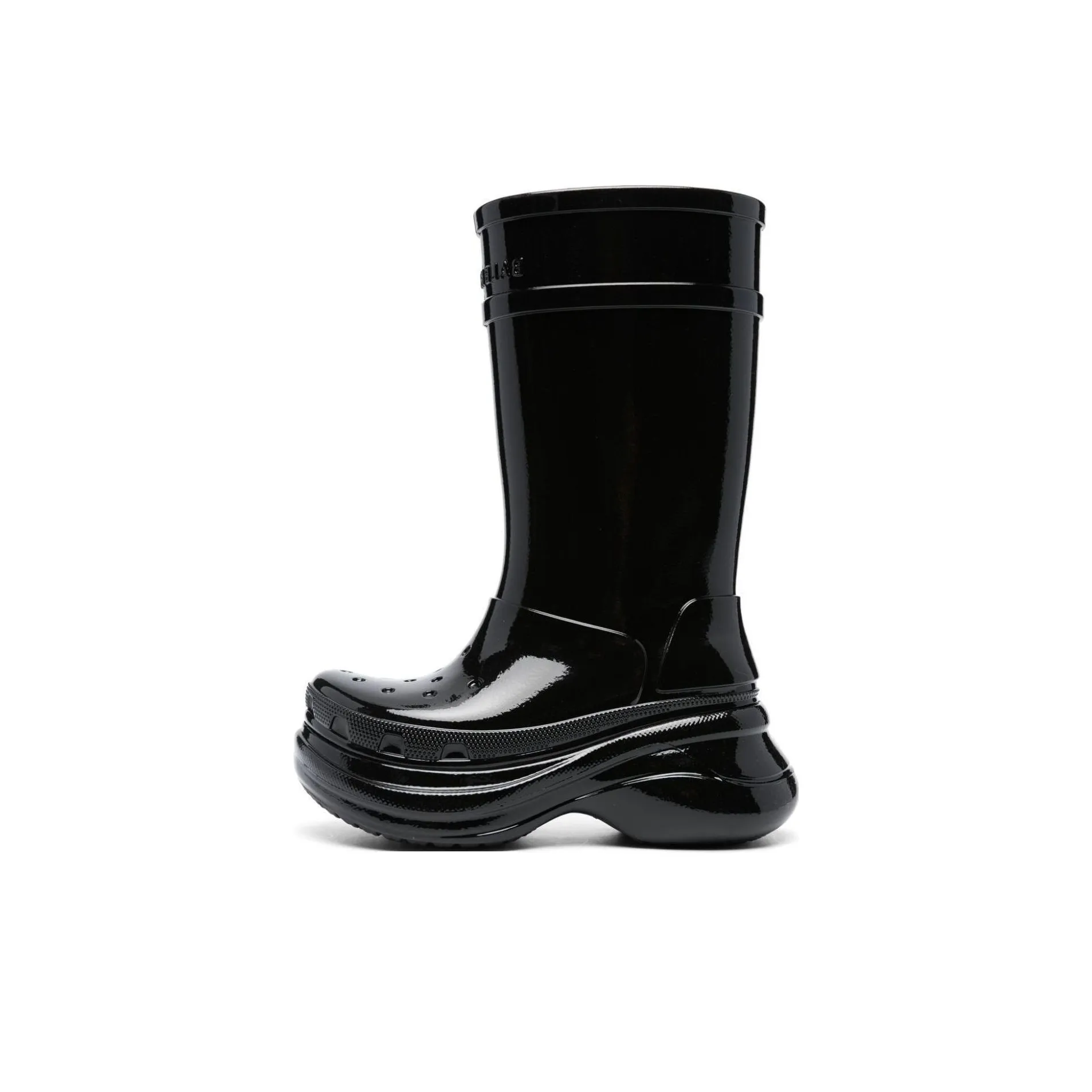 Balenciaga Crocs X Balenciaga Patent Finish Boots 'Black' Women's