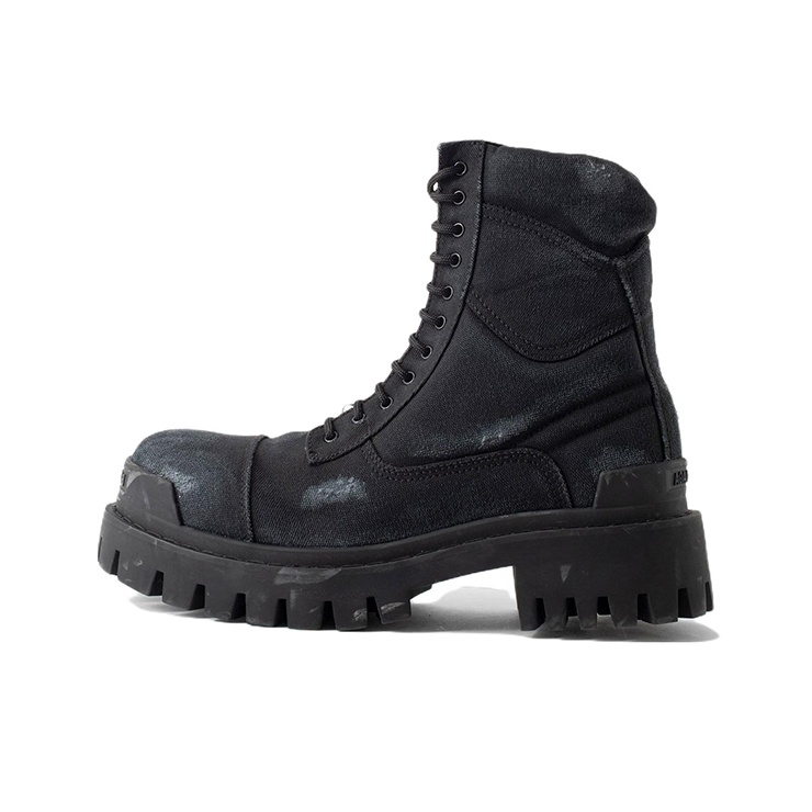【 JEANS】CHIRS CANVAS COMBAT BOOTS CcharmiX Men Canvas Boots Army Combat Style Fashion High-top
