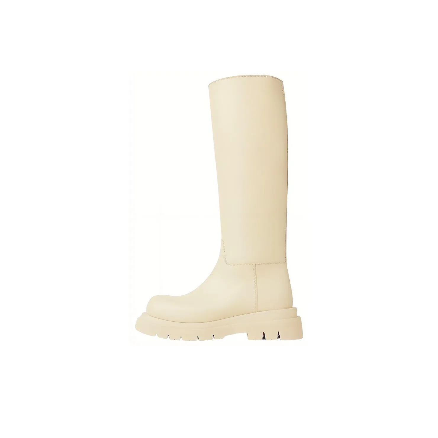 Bottega Veneta Lug Chelsea Knee high Boots Women's Sea Salt Color