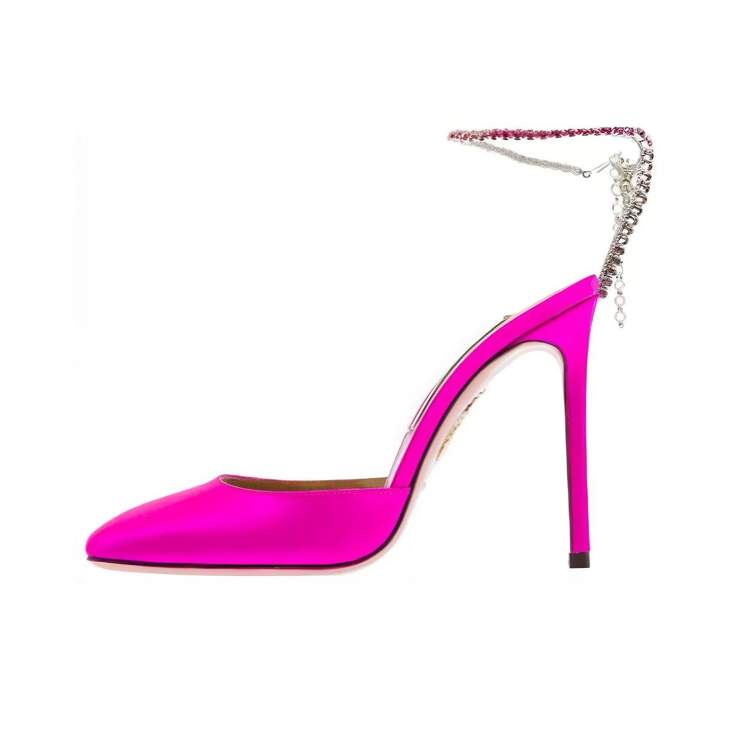 AQUAZZURA 110mm Crystal-embellished Satin Pumps