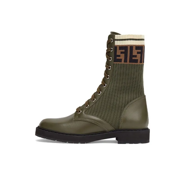 FENDI Rockoko Boots Green Women
s