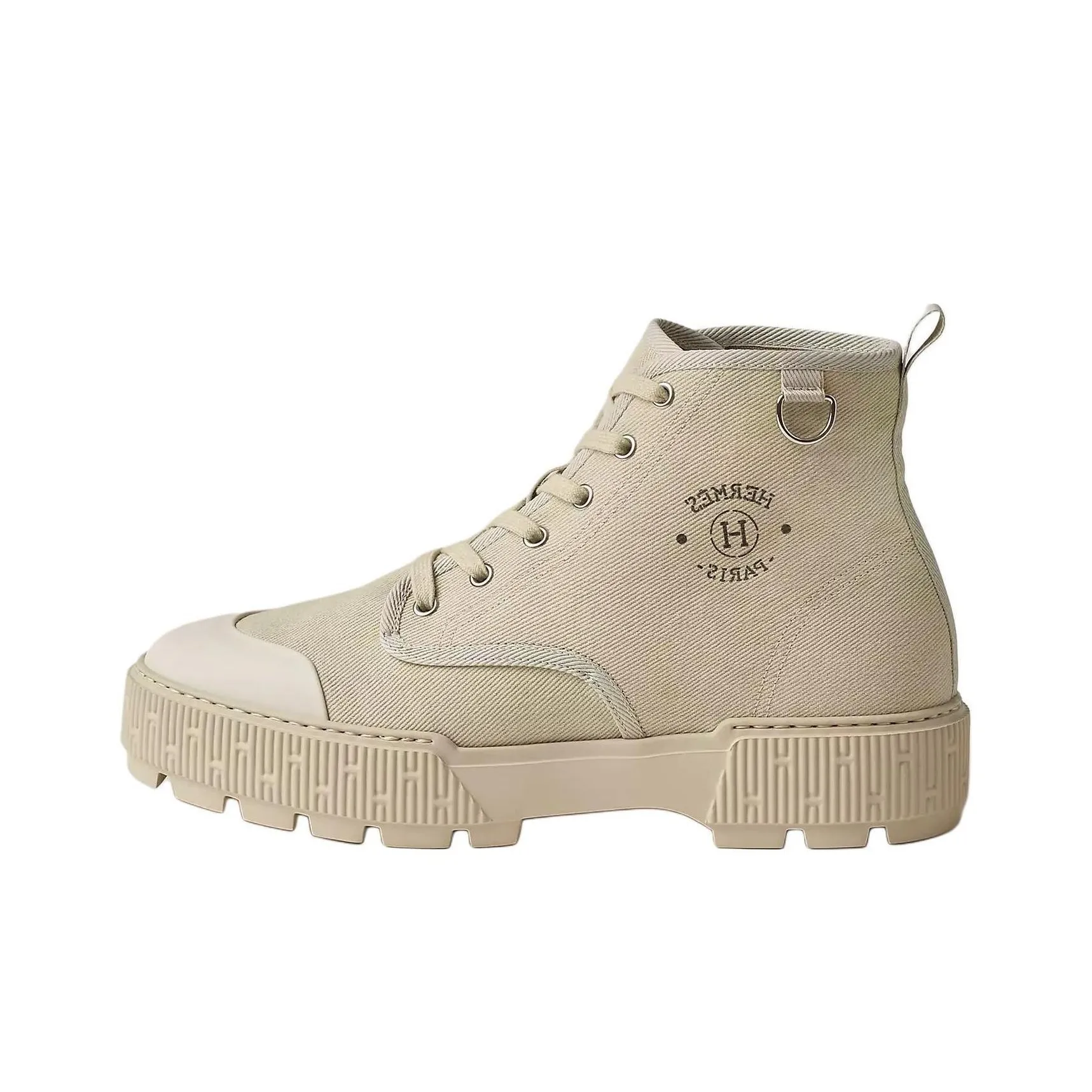 HERMES Itineraire Ankle Boots 3.7cm Men
s Sandy Beige