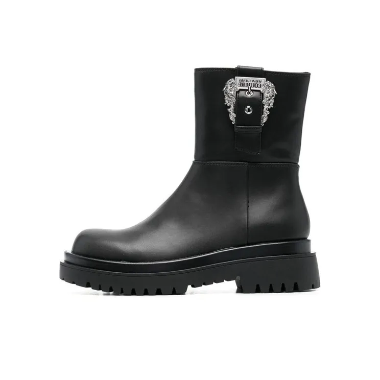 VERSACE JEANS Couture Buckled Ankle Boots