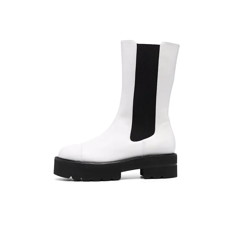 Stuart Weitzman/SW Knee High Chelsea Boots Women's White