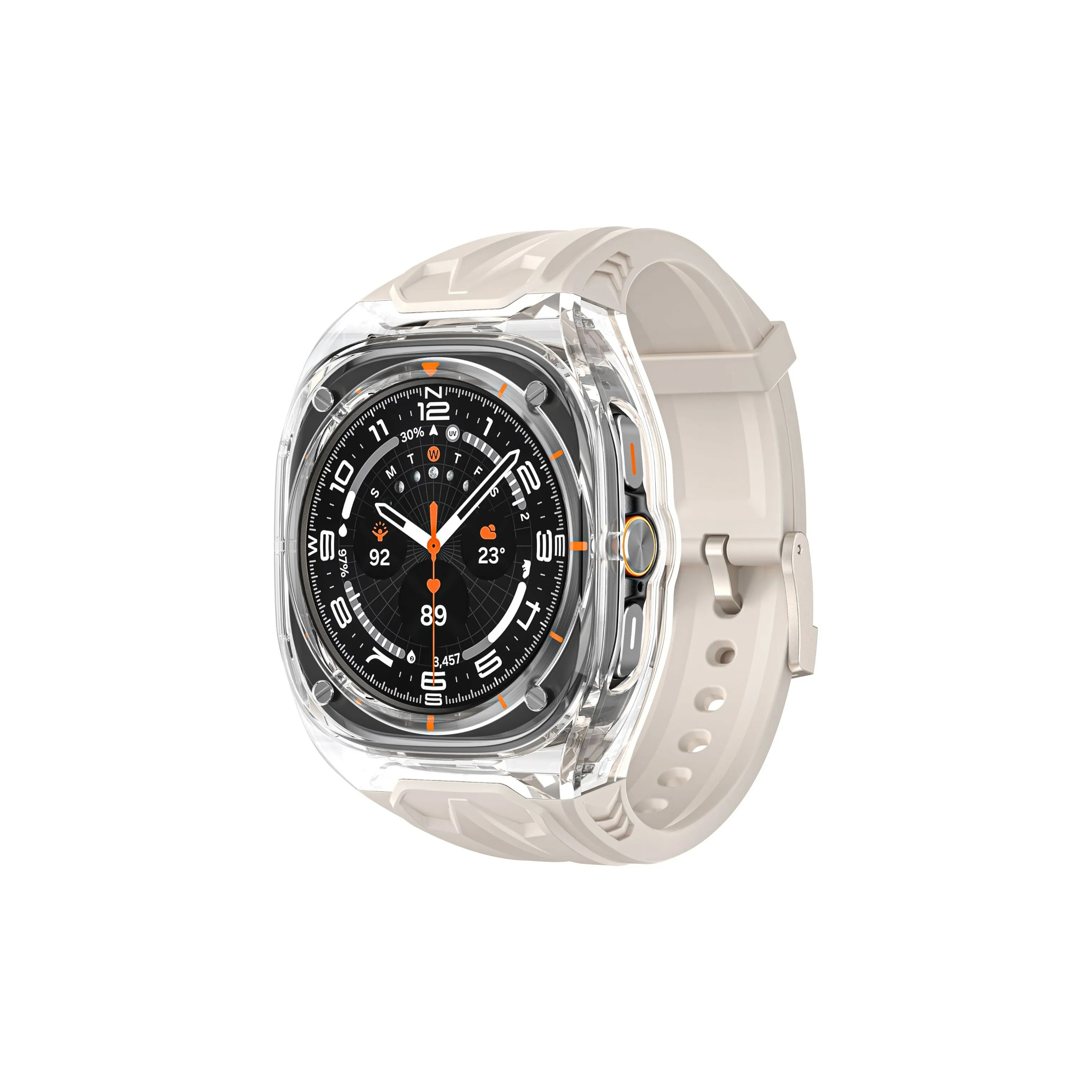 Vobafe Compatibility Samsung Ultra 47mm Lamborghini Richard Custom Transparent PC+TPU Strap Smart Watch Accessories