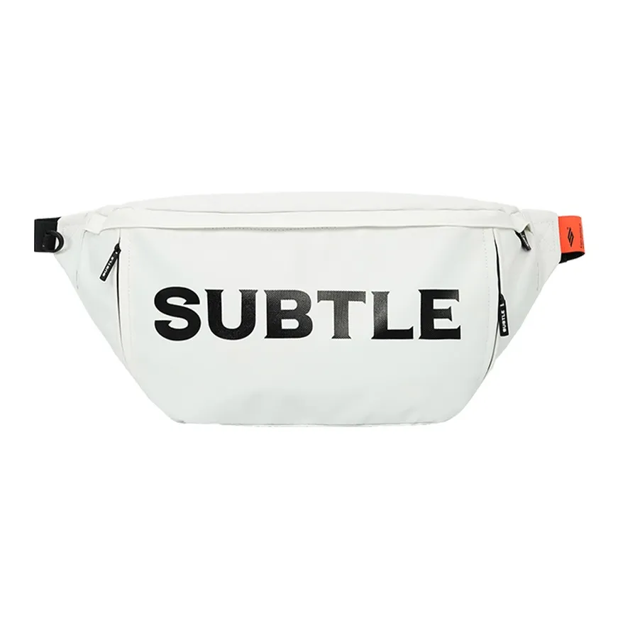 Subtle Polyester Dumpling Shoulder Bag, Crossbody Bag Fanny Pack Large Unisex White/Black/Light Blue