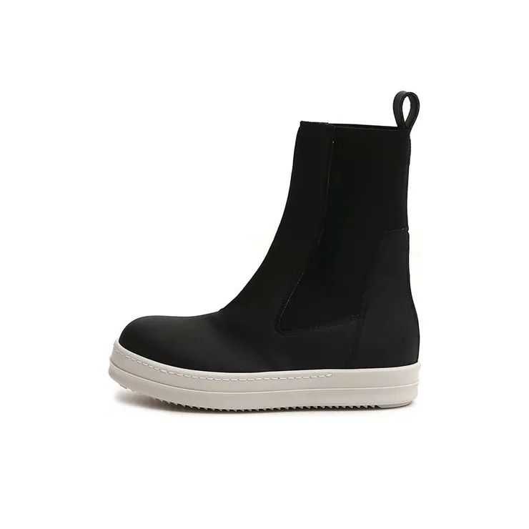Rick Owens DRKSHDW Short Chelsea Boots Women's Black