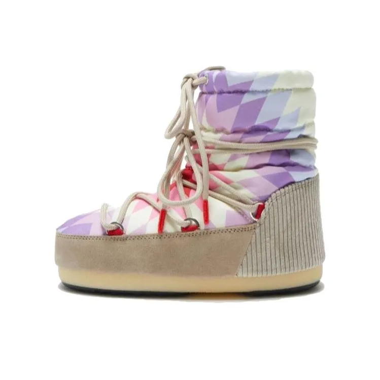 MOON BOOT ICON SHORT Сноубутсы Женские Коричневый Бежевый Фиолетовый