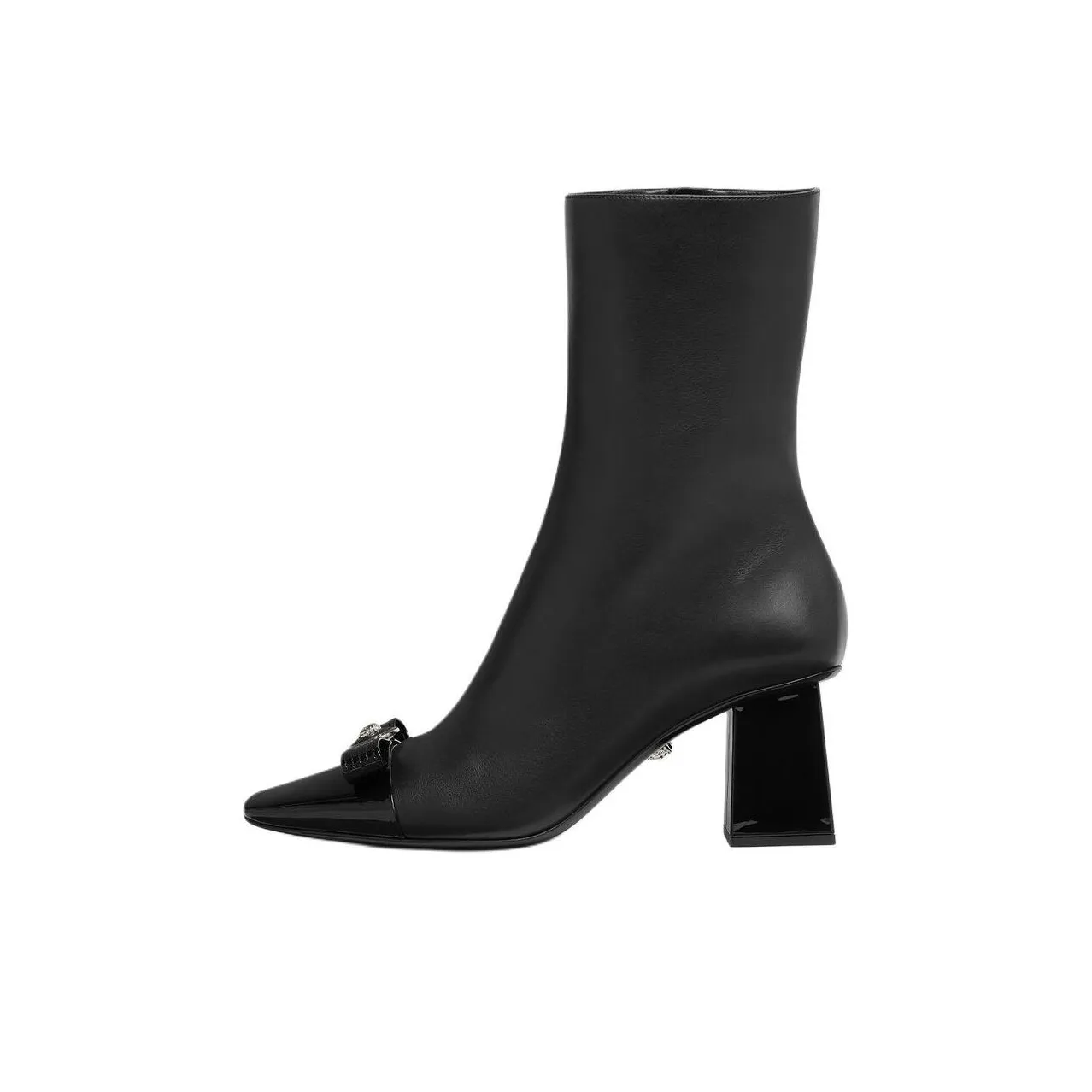VERSACE Medusa Gianni Ribbon Ankle Boots 7cm Women's Black