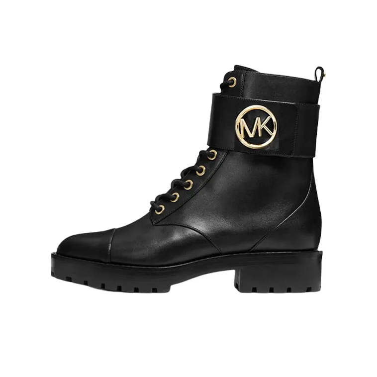 MICHAEL KORS Tatum Leather Combat Boots Women's