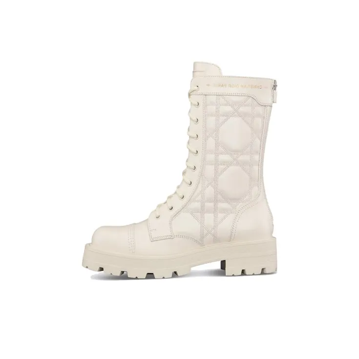 DIOR D Unit Ankle Boots Women's White