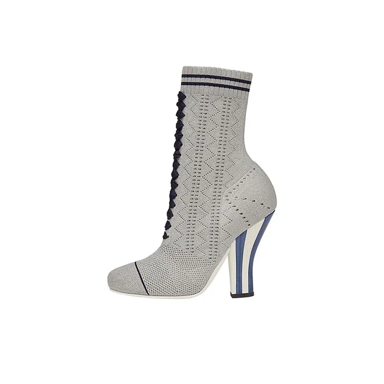 FENDI Ankle Boots Women's Gray