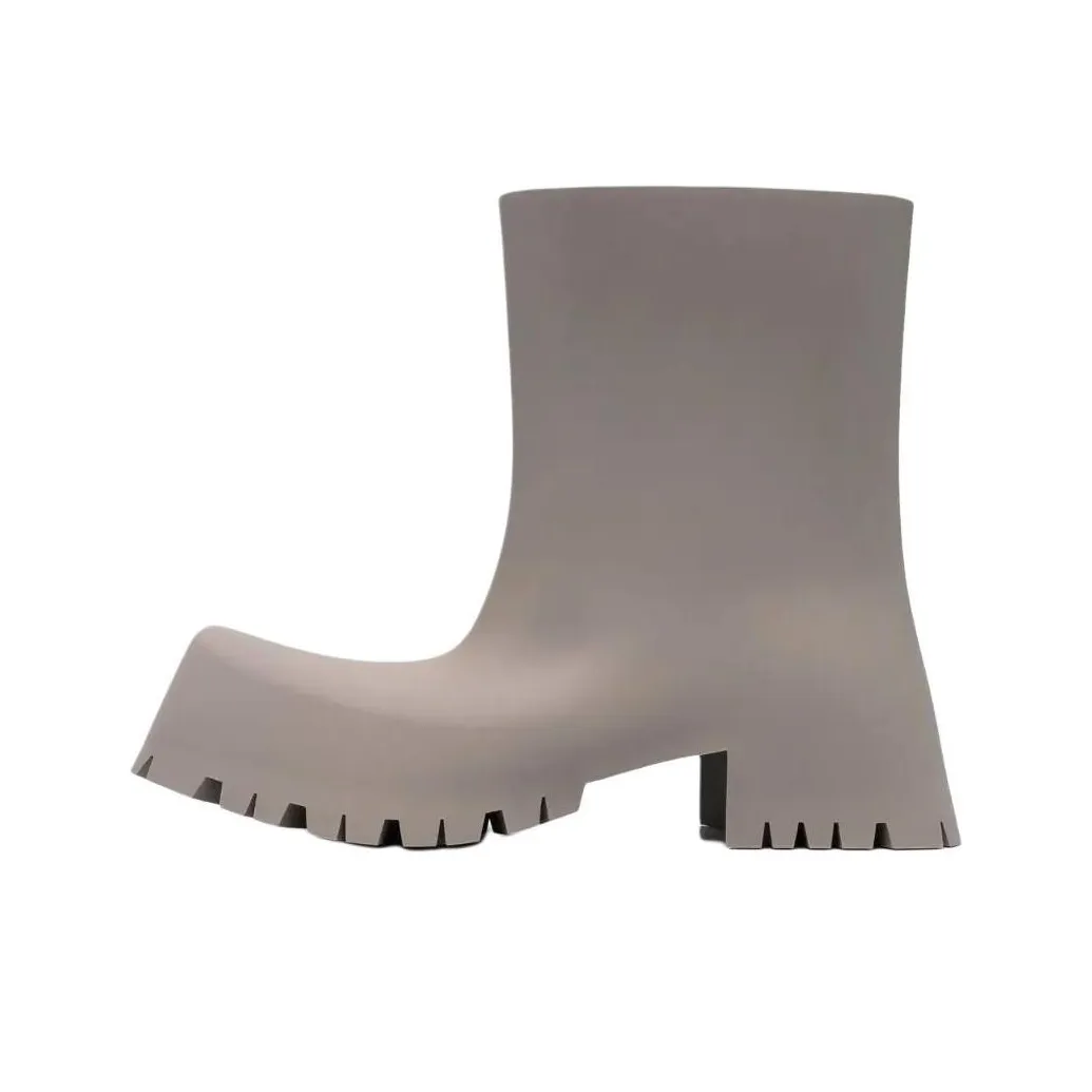 Balenciaga Trooper Rubber Boot Beige Women's