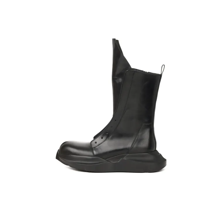 RICK OWENS/RO Strobe Geth Army Fashion Ankle Boots cap Men's Black