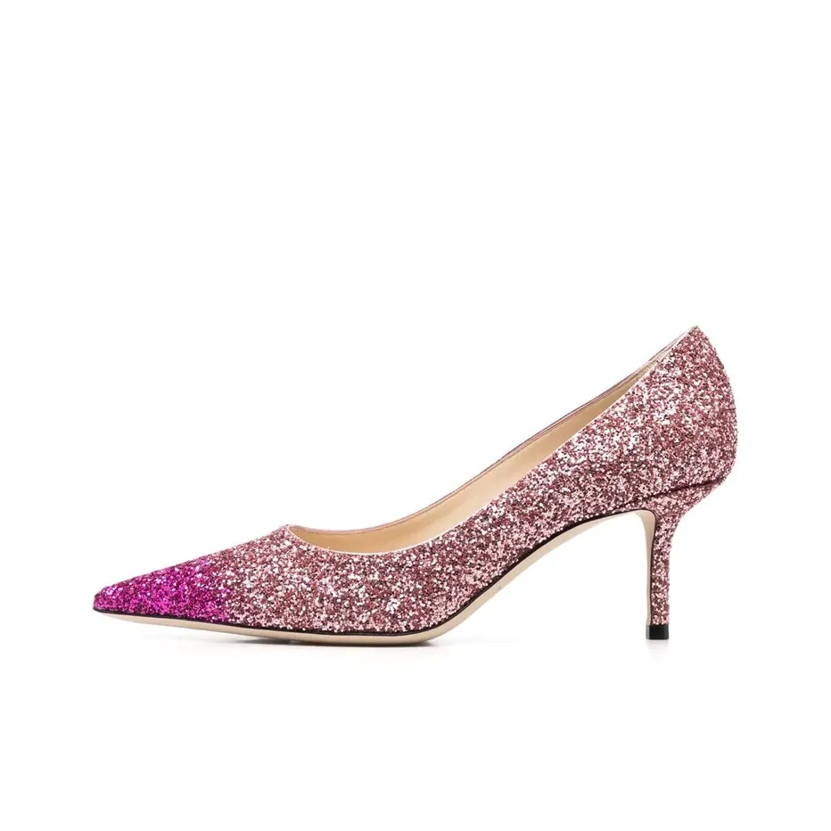Jimmy Choo Love 85mm Pump Pink Glitter