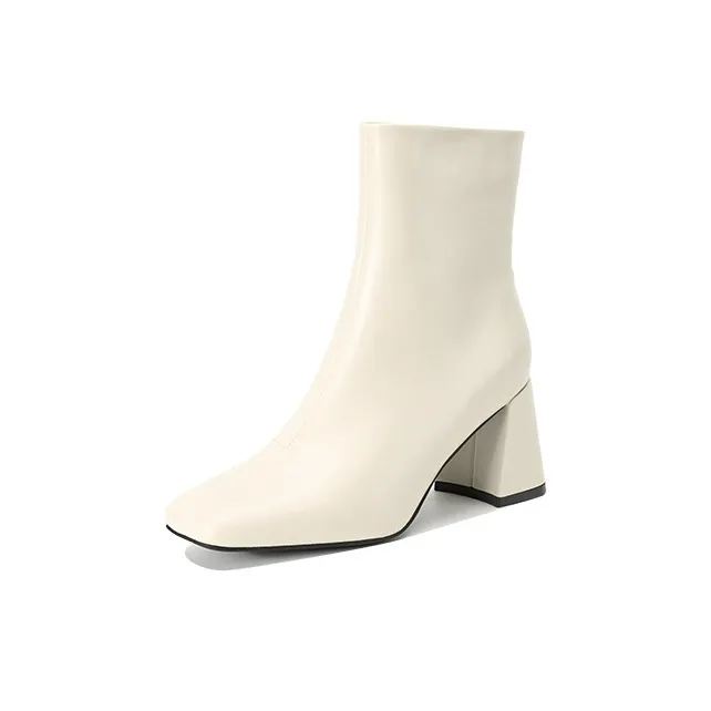 【Dme】 Ботильоны Женские Молочно-белые