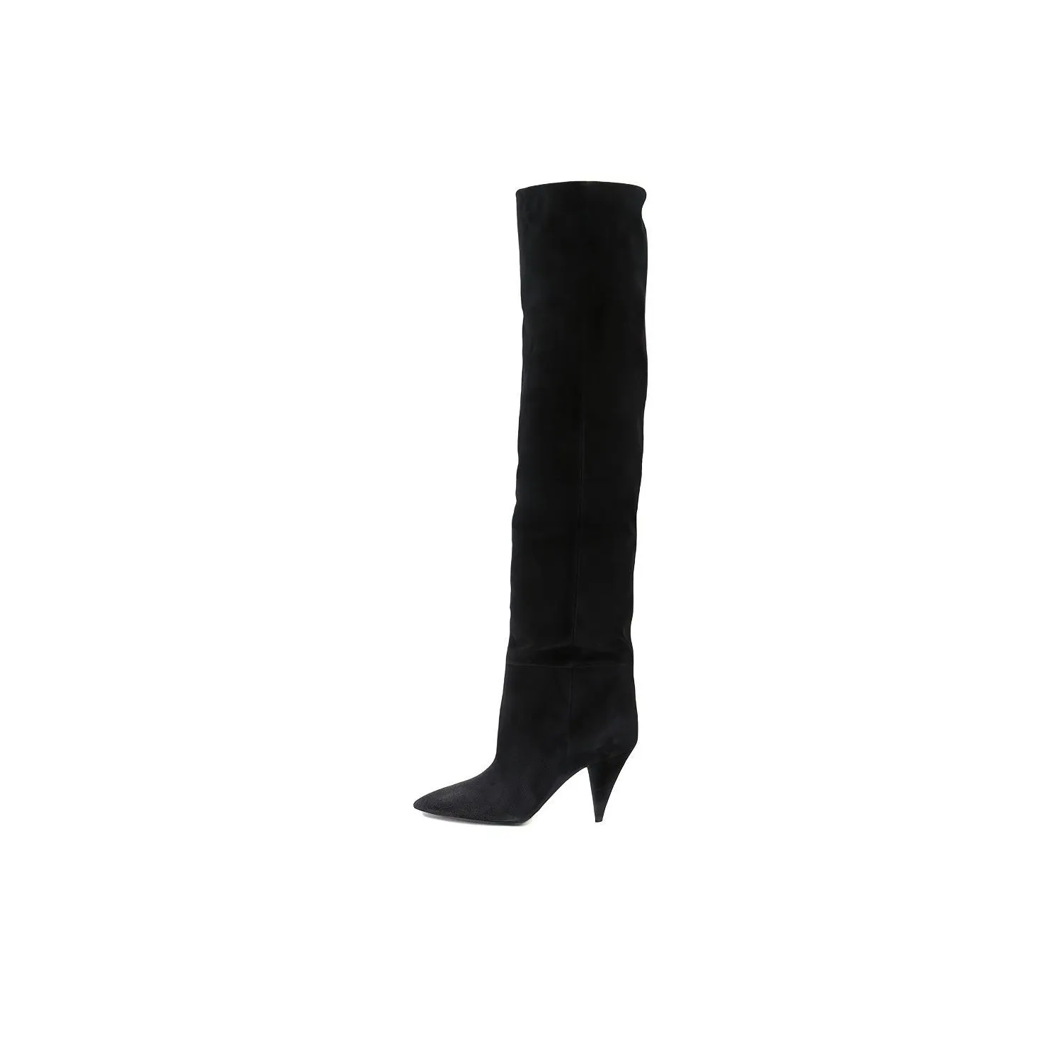SAINT LAURENT Era 85 Knee High Boots 8.5cm Women's Black