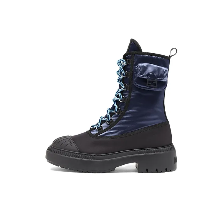 FENDI Domino Fashion Ankle Boots Women's Blue