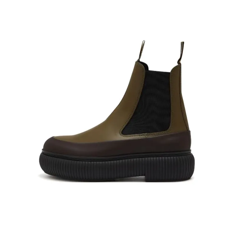 Lanvin Ankle Length Chelsea Boots Men's Umber