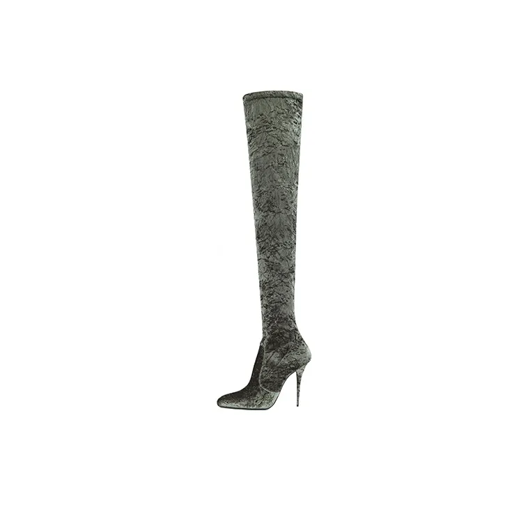 SAINT LAURENT Ella 110mm Thigh high Boots