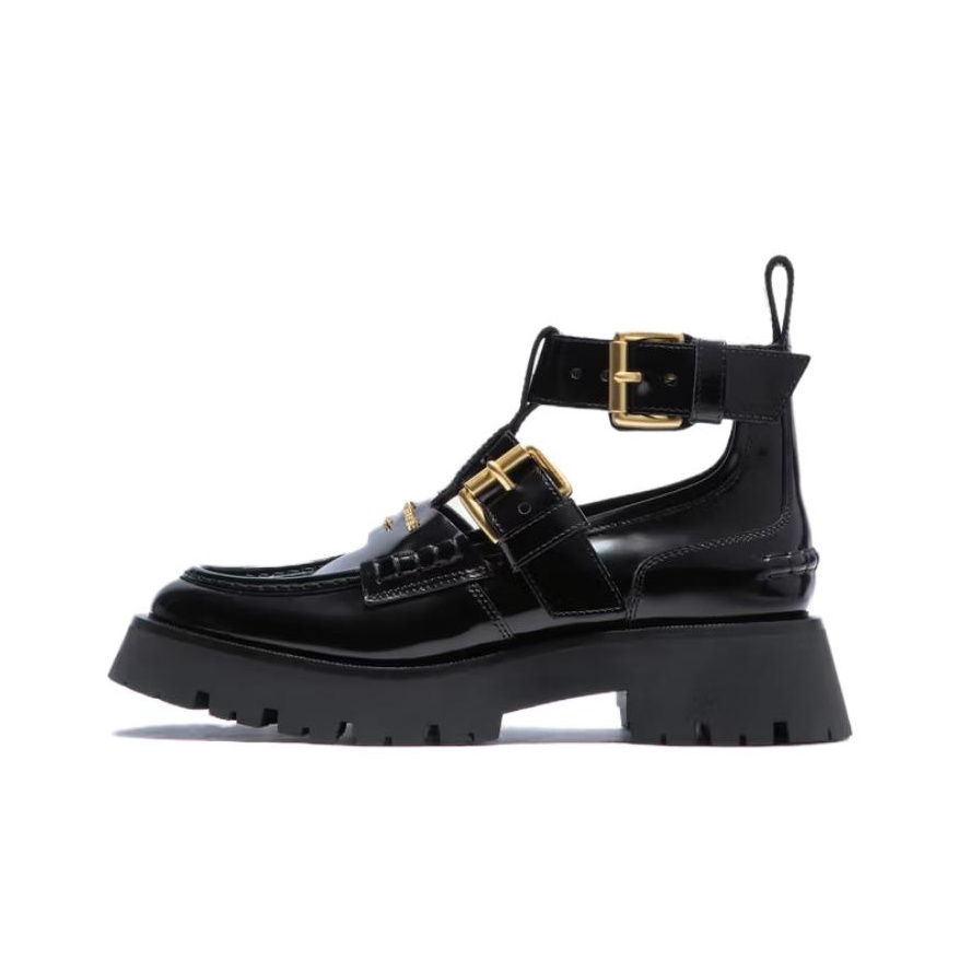 ショートブーツ・ブーティ Alexander Wang Boot With Logo CARTER PLATFORM LOAFER BOOT IN LEATHER in BLACK | alexanderwang®