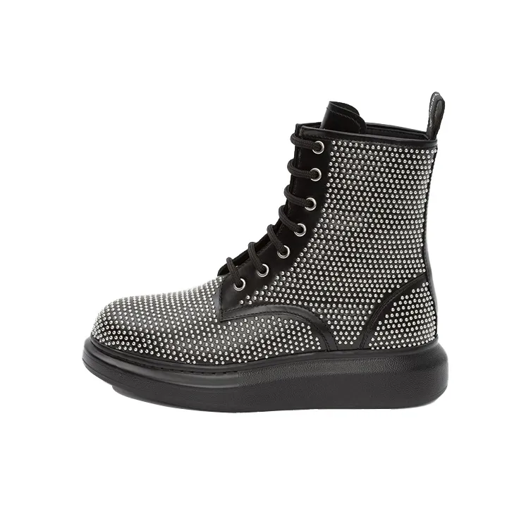 Alexander McQueen Hybrid Короткий Кружево Вверх Ботинки Женские Черные