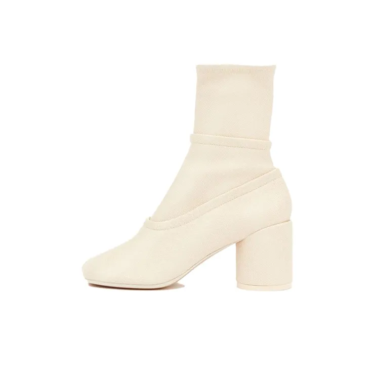MM6 Maison Margiela Square-Toe Ankle Boots Women's