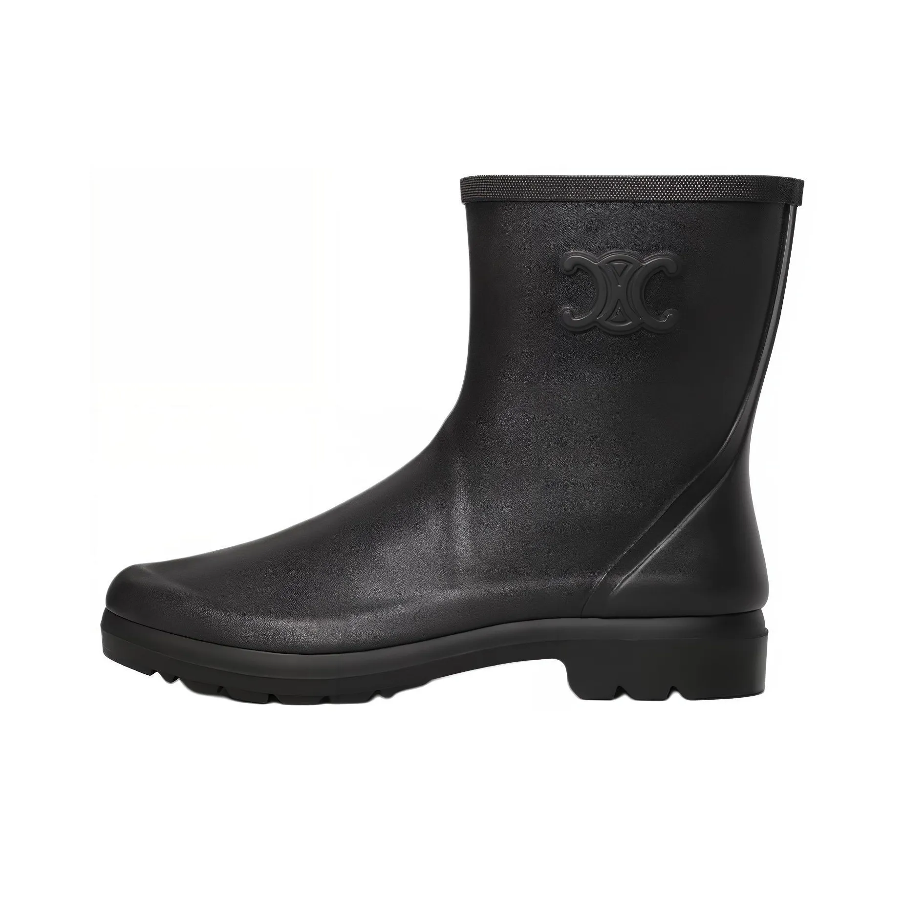 CELINE Triomphe Rain Boots Women's Black