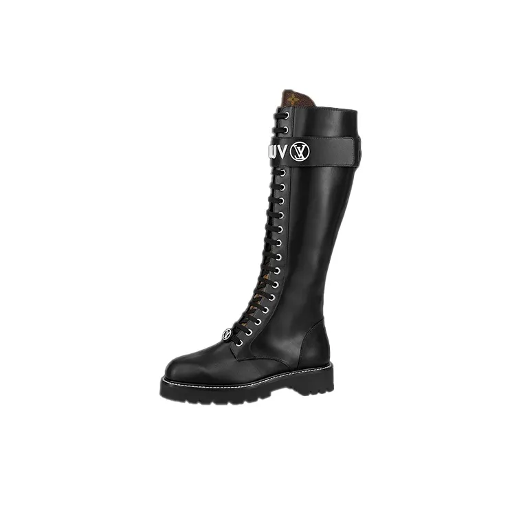 LOUIS VUITTON Territory Flat High Ranger Boots 'Black' Women's