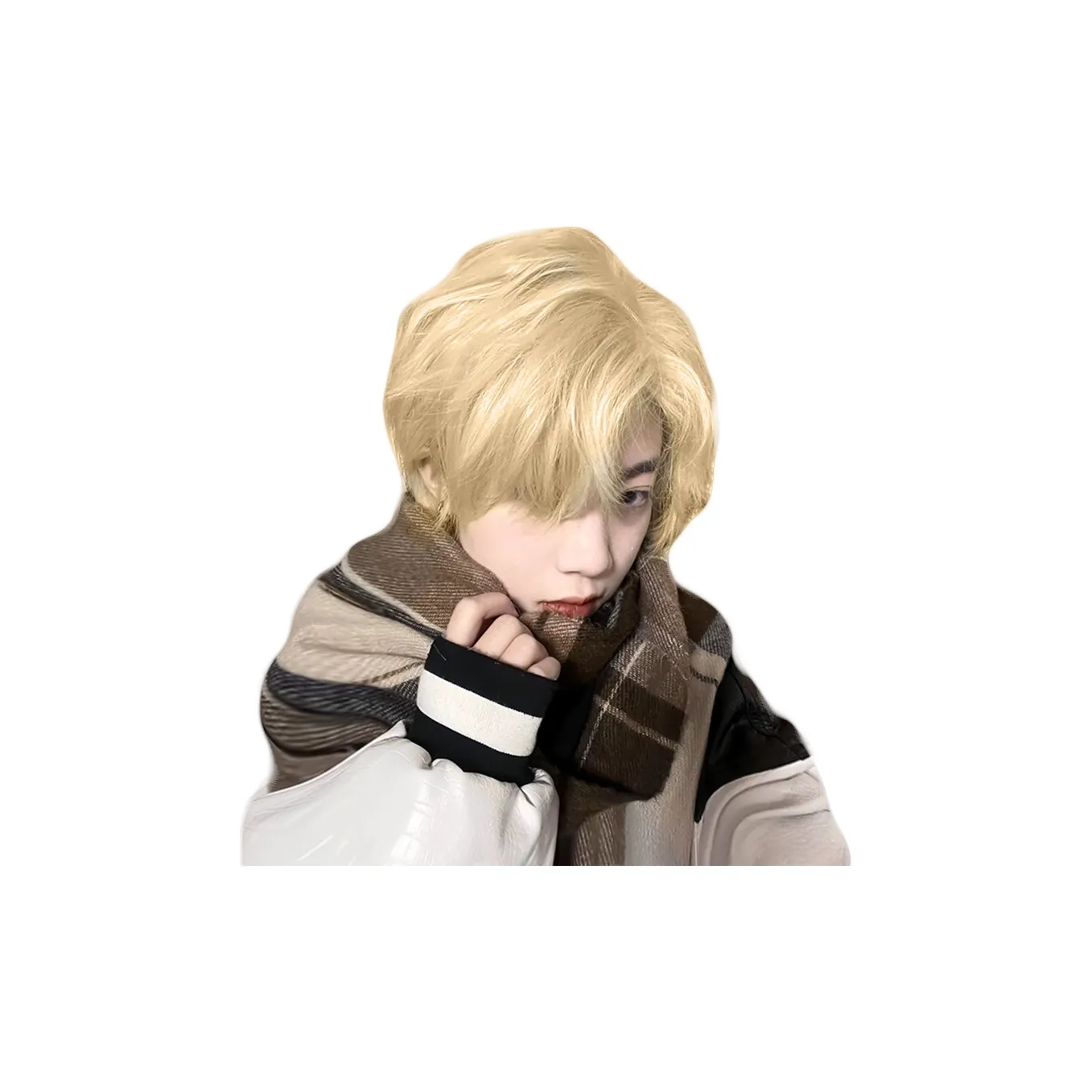 GLUNA Короткие волосы Мужской Differential Stray COVER Парики