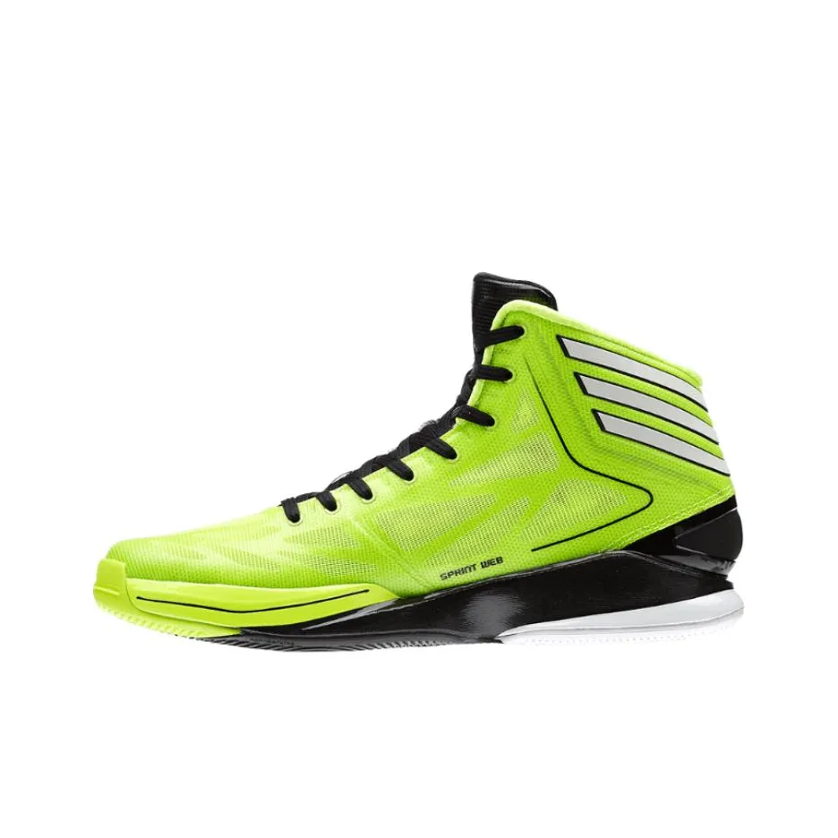 Adidas Slip-resistant Abrasion-resistant High Top Basketball Shoes Men's Yellow Black Adidas Противоскользящие Износостойкие Высокие Баскетбольные Кроссовки Мужские Желтый Черный