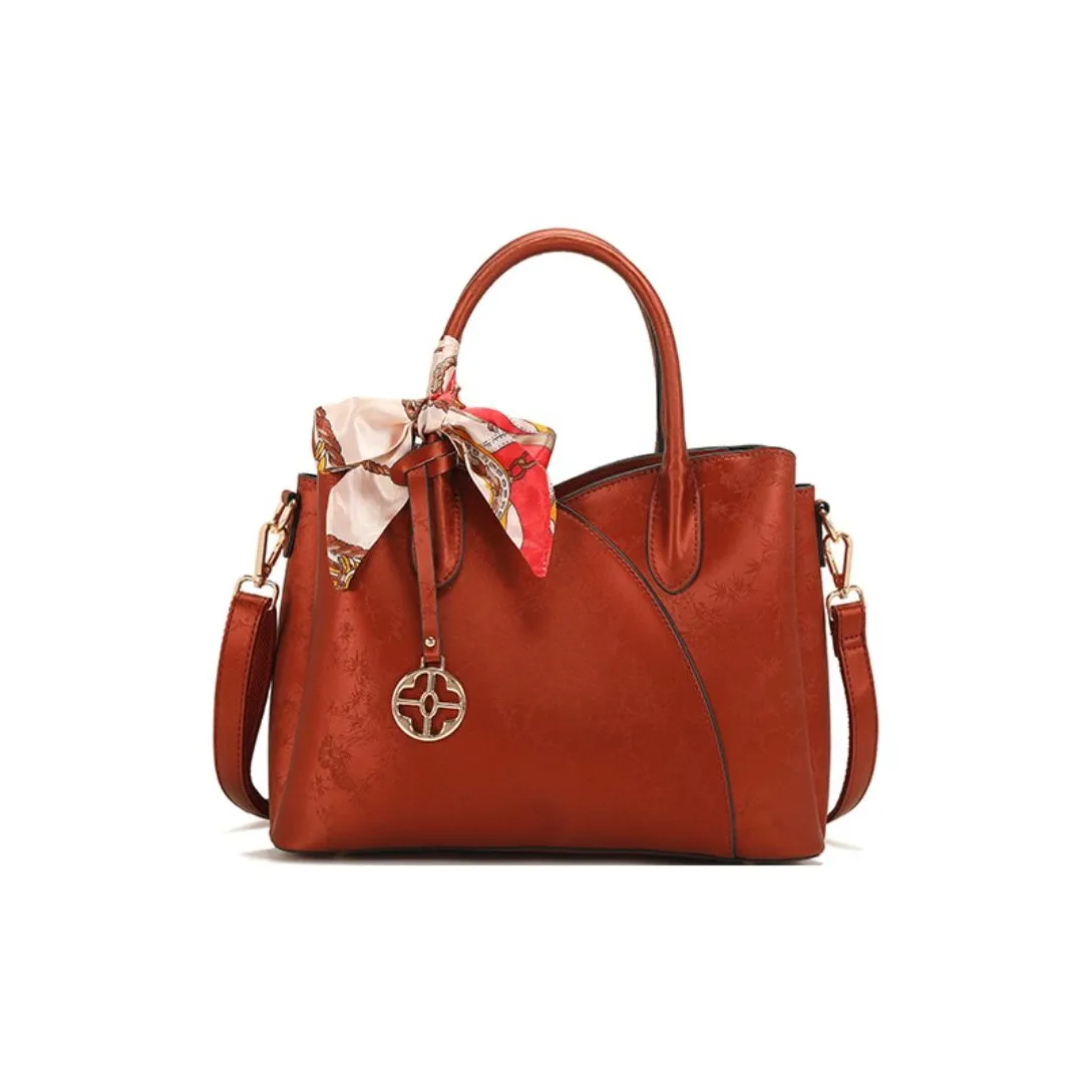 PAYOT Microfiber Synthetic Leather Wedding Set Shoulder Bag Crossbody Bag Handbag Regular Women's Brick Red