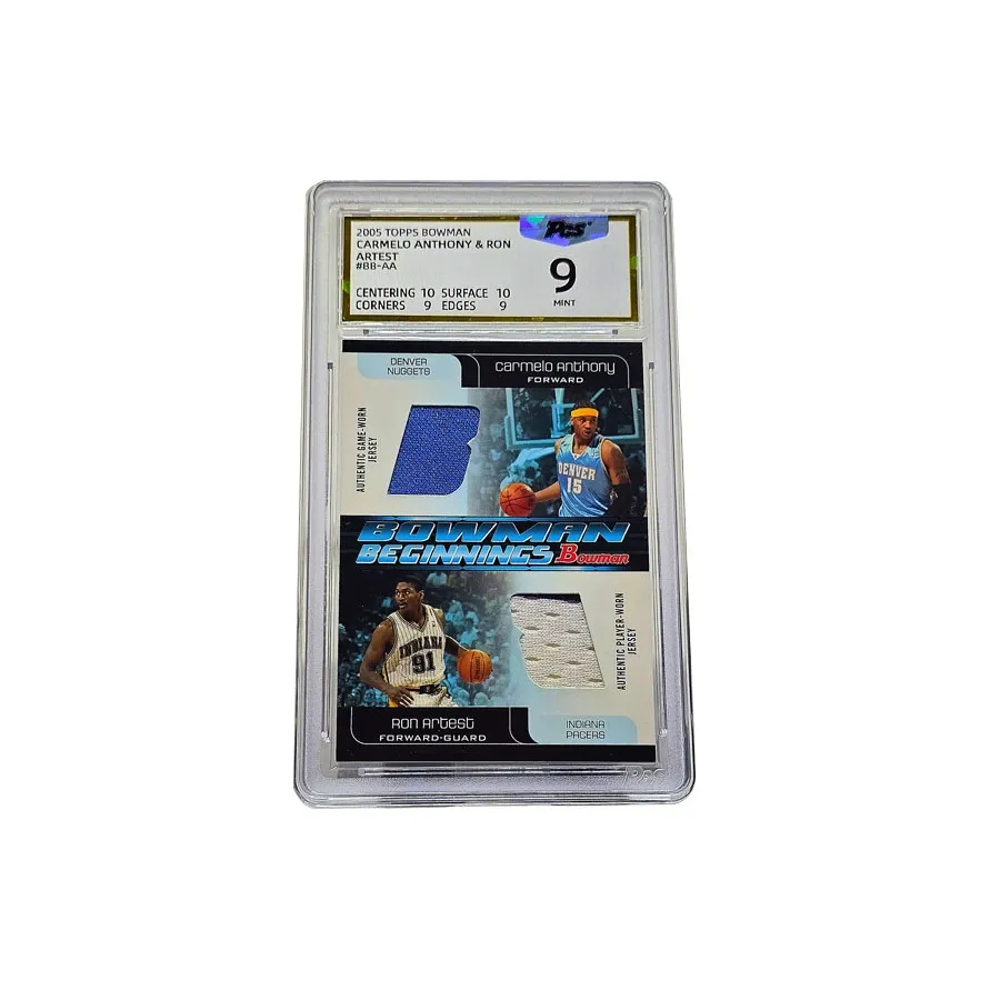 Topps Carmelo Anthony Star Card, Double Rising Stars Era, Home Jersey Cut Collection Image Graded Cards 1 Pc