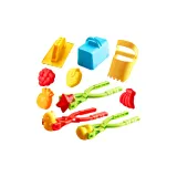 [10 개] 오리 + 하트 + 오각별 + 삽 + 브릭 + 과일
