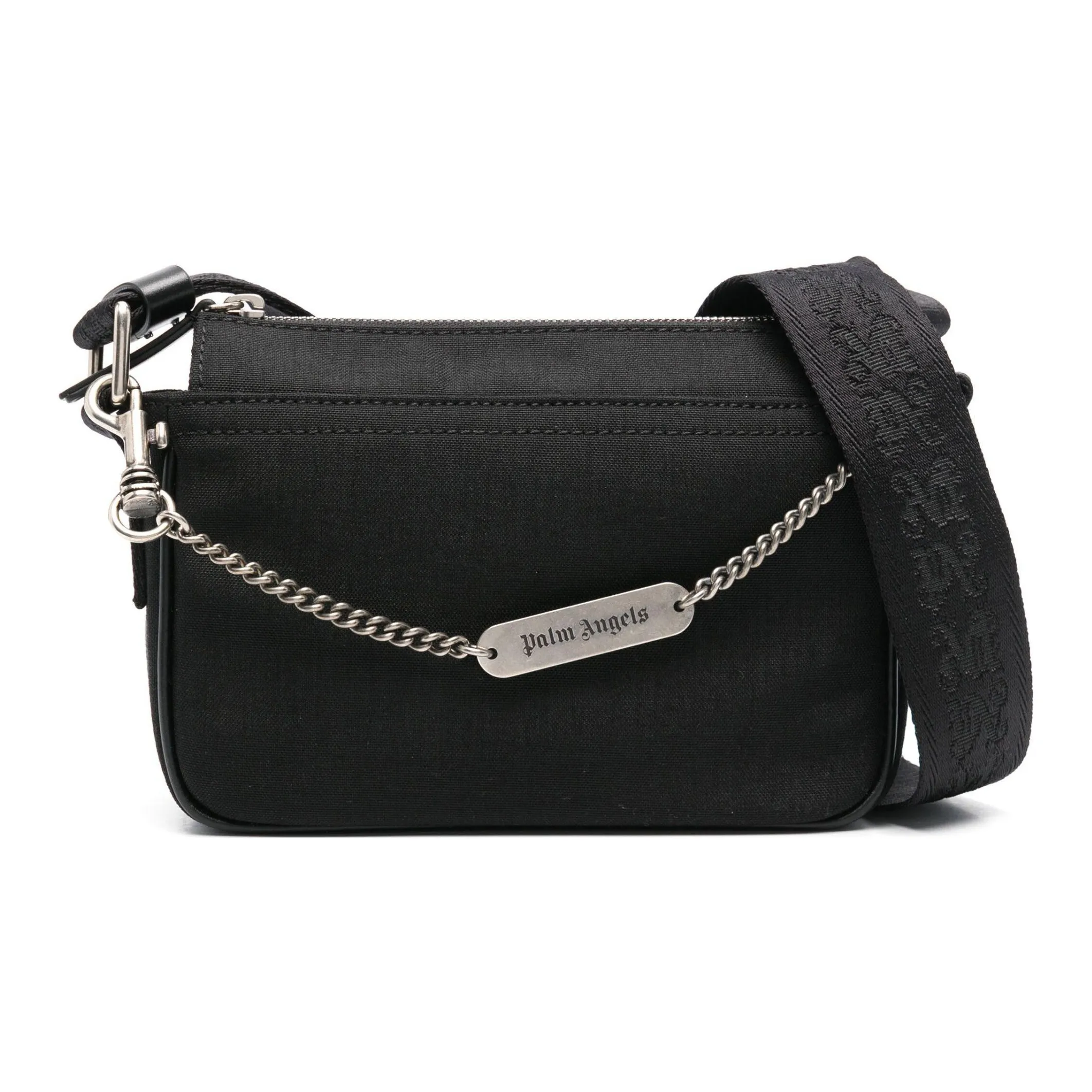 PALM ANGELS Chain Detailed Zipped Messenger Bag