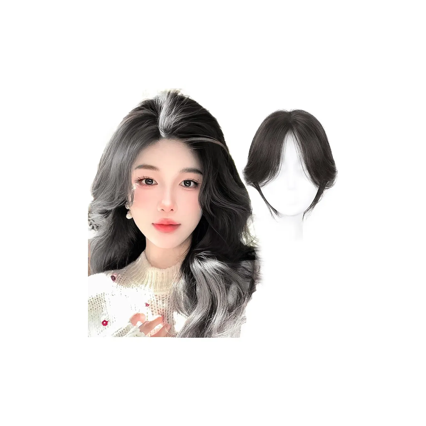 WANWANFENG Заплатки для волос Bangs Натуральный Мокко