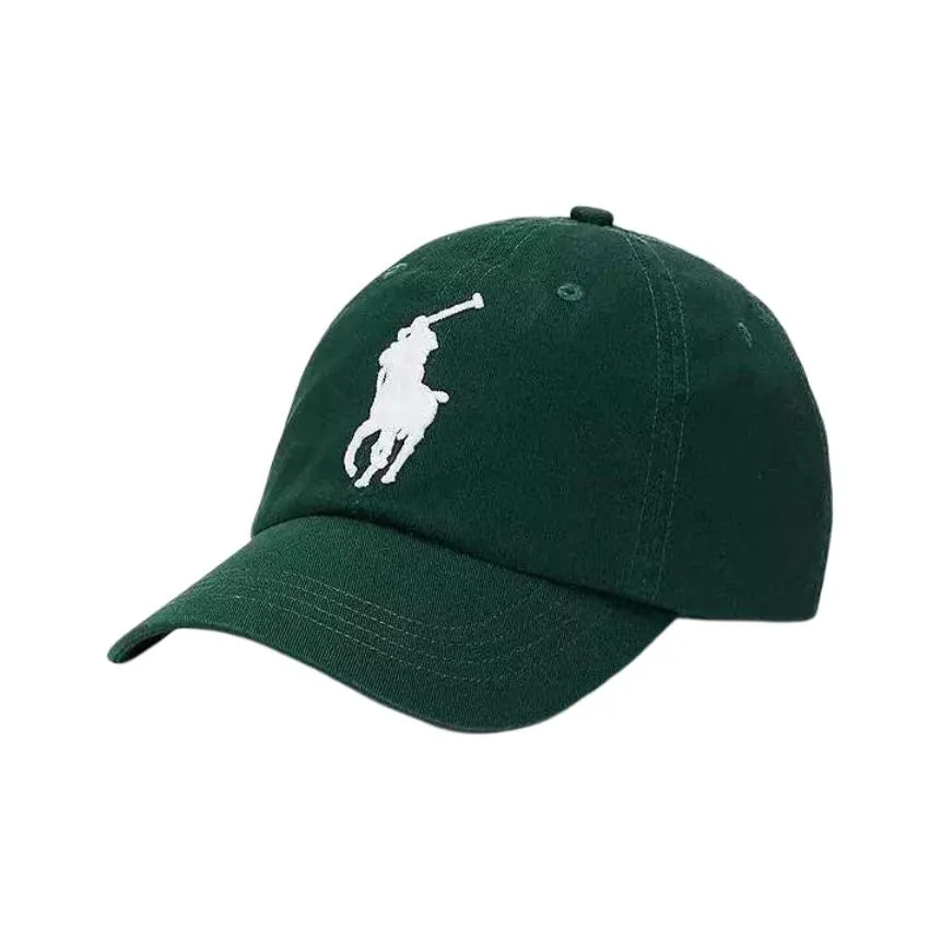 Polo Ralph Lauren Cow Leather Baseball Caps Unisex Green