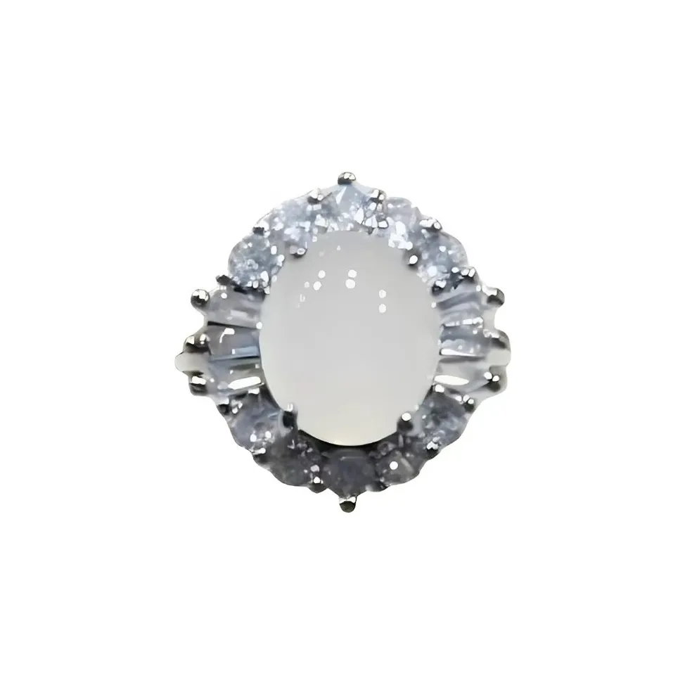 Gifts Chalcedony Jade Rings Women's