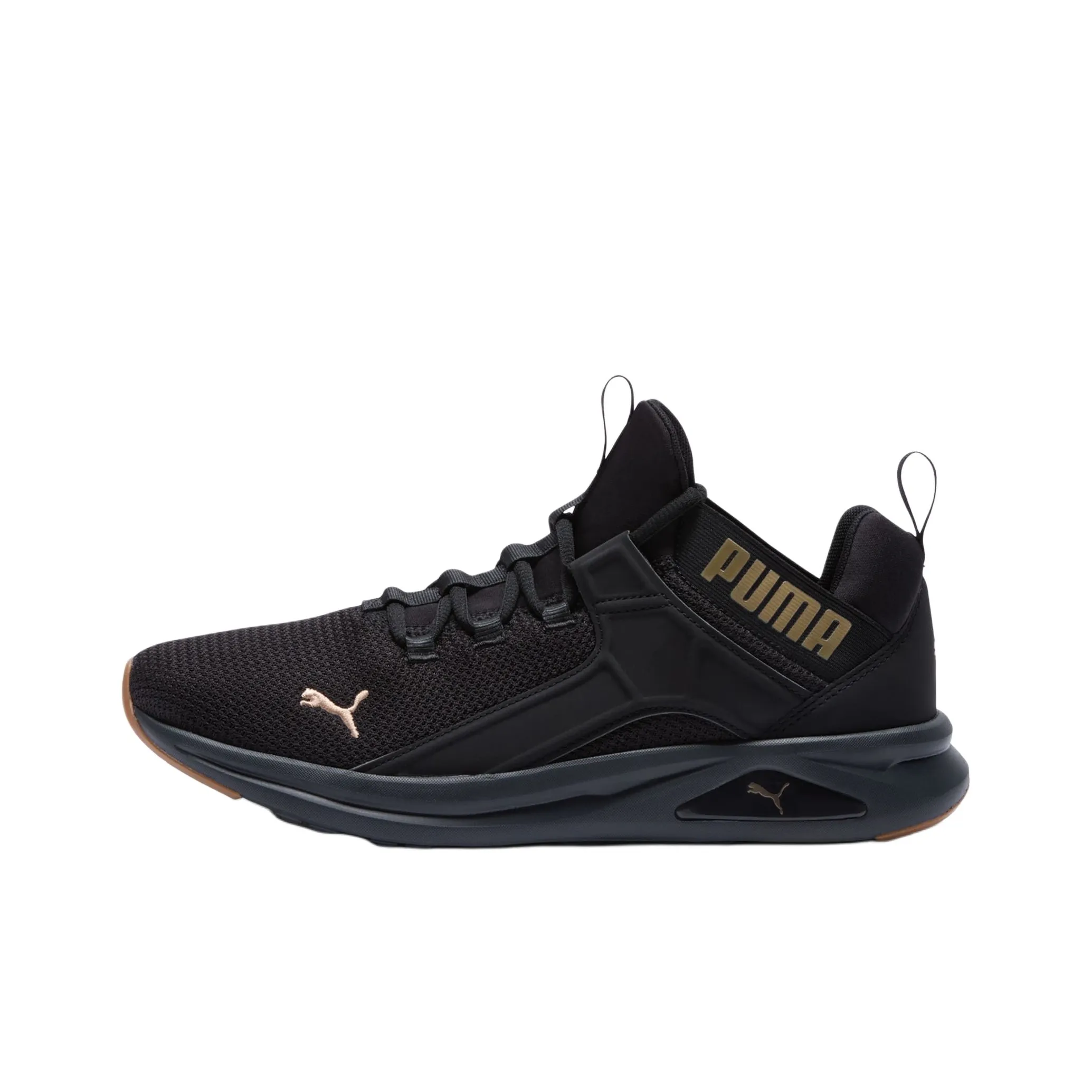 PUMA Enzo 2 Anti Slip Wear Resistant Low Top Running Shoes Men's Black Gold