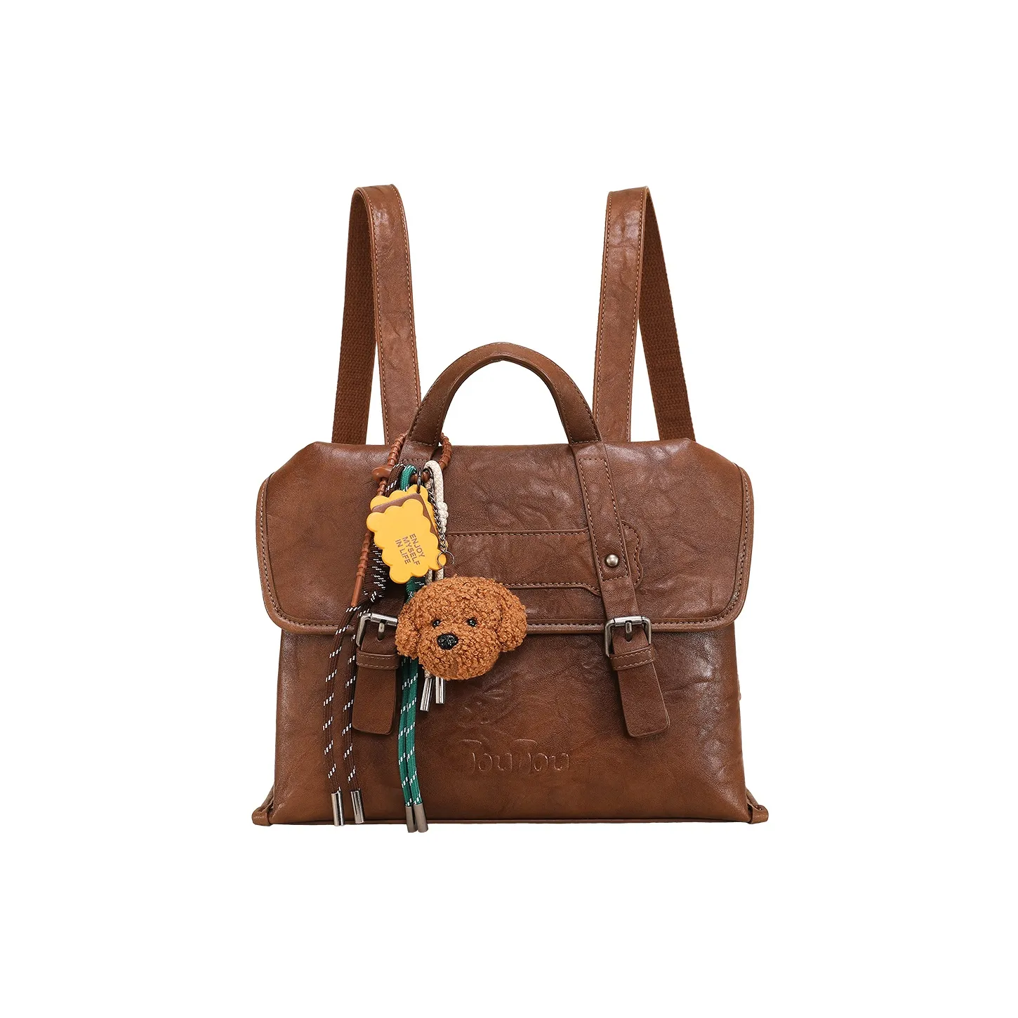 TOUTOU Синтетическая кожа Рюкзак Стандартный Женский Шоколадный коричневый