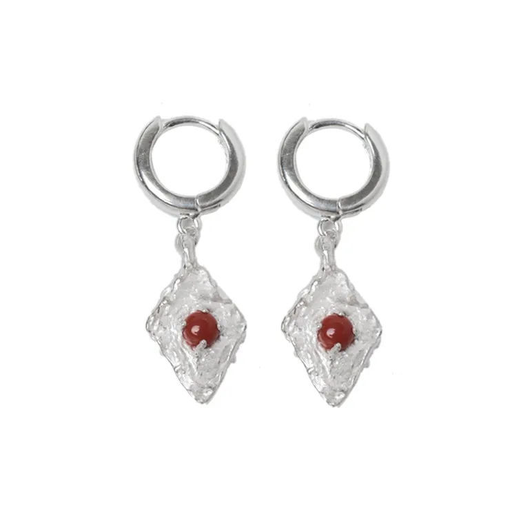 M.Wong 925 Sterling Silver Square Hoop Earrings Unisex