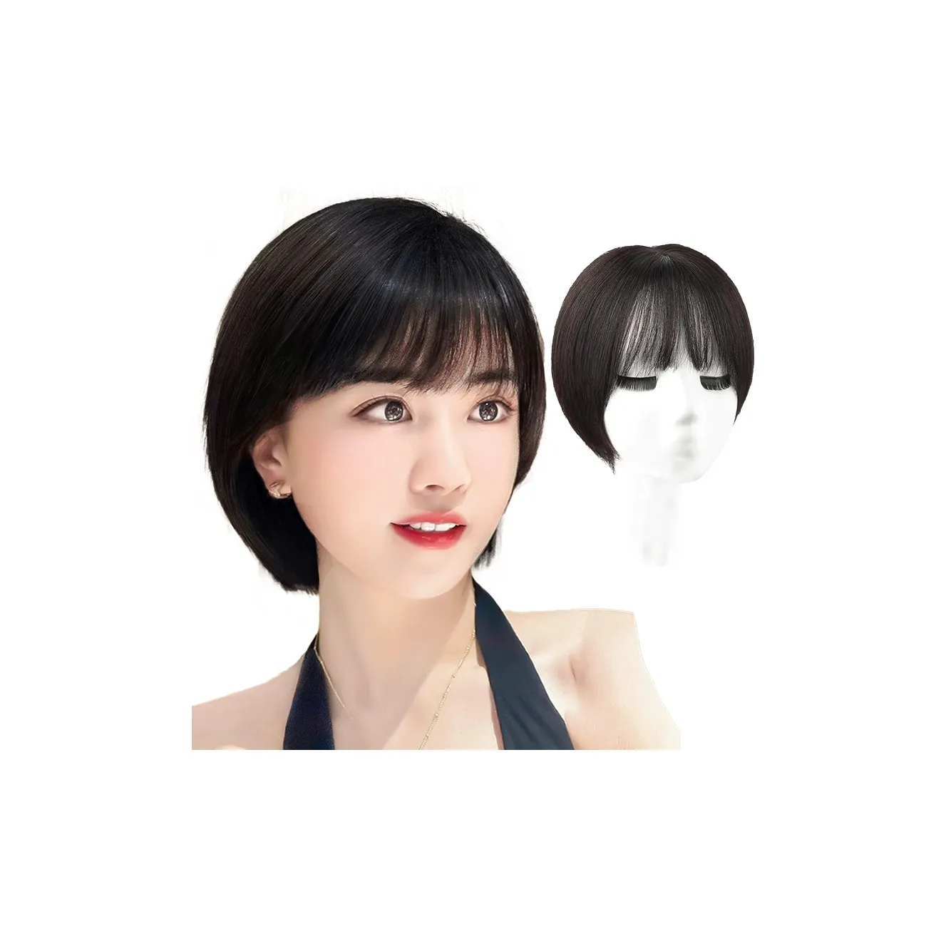WANWANFENG Свежий образ Молодая стрижка BOB Парики