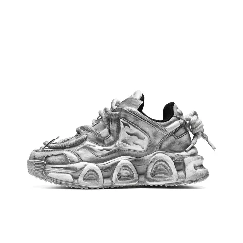REPUSEN Толстоподошвенные кроссовки Low Top Бело-серый Унисекс