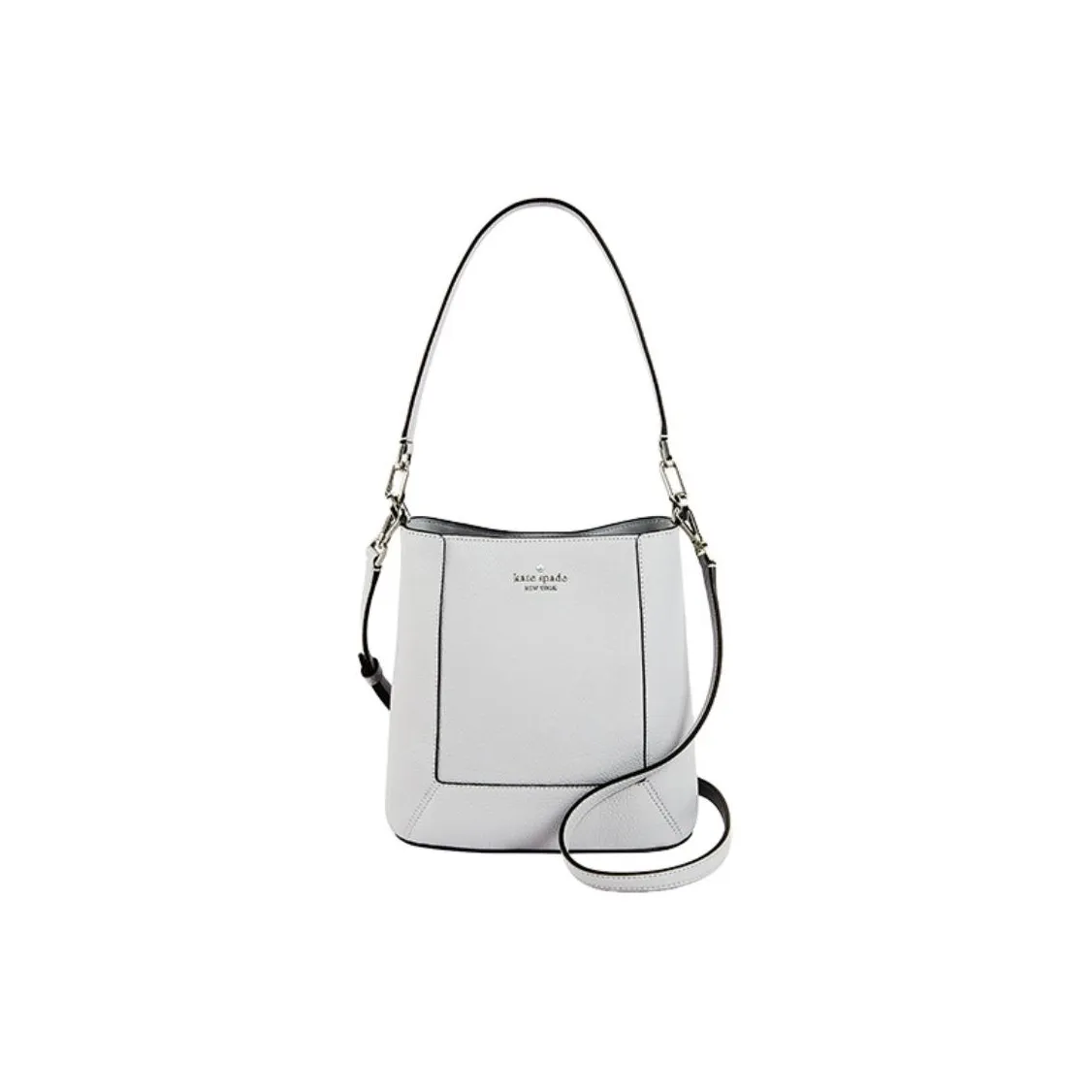 Kate Spade LENA Cow Leather Bucket Bag, Shoulder Bag Trumpets Women's Mountain Gray