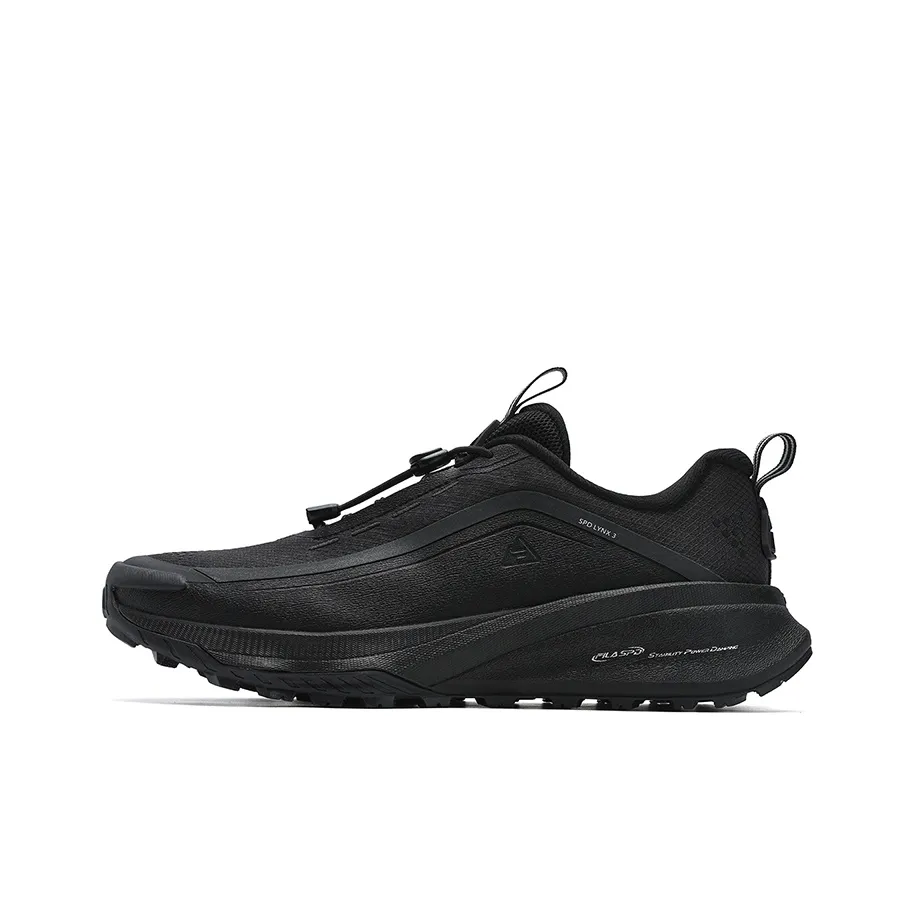 FILA SPD LYNX 3 Cushioning, Wear Resistant Low Top Running Shoes Men's Black